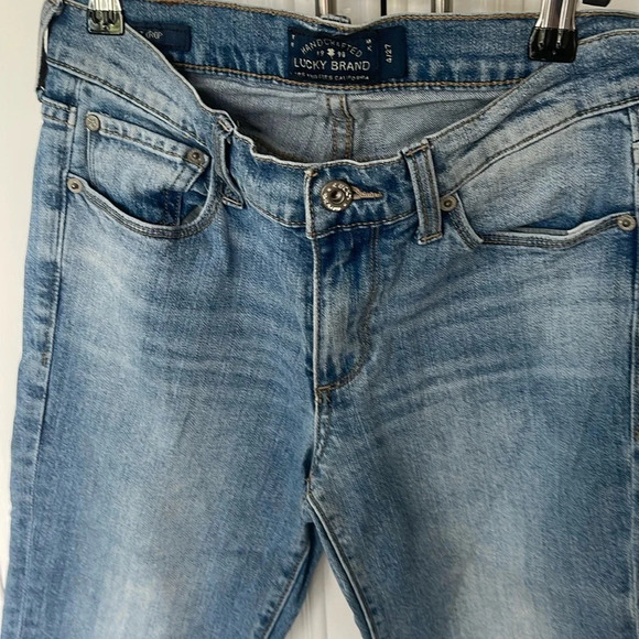 Lucky  Jeans blue denim sweet crop size 4/27 cropped - Picture 3 of 16